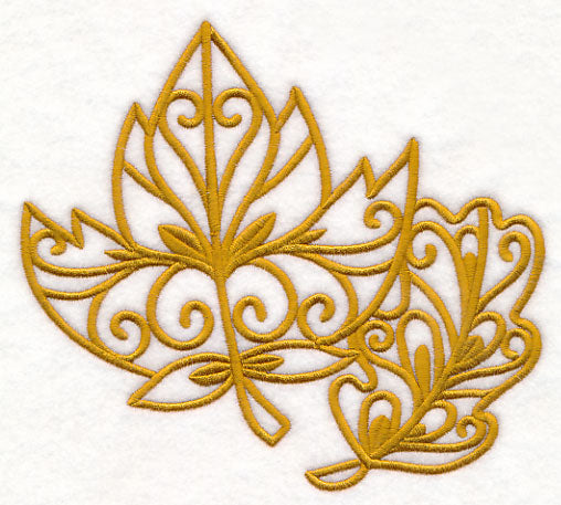 Fall Leaves (Goldwork)
