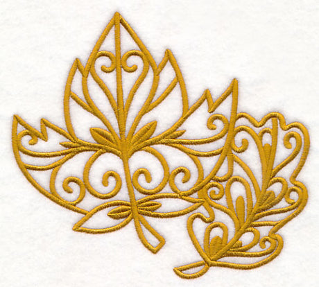 Fall Leaves (Goldwork)