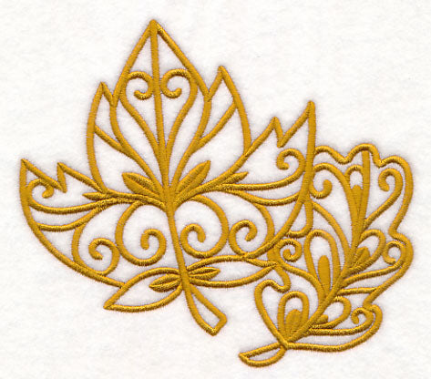 Fall Leaves (Goldwork)