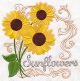 Sunflowers with Flourish