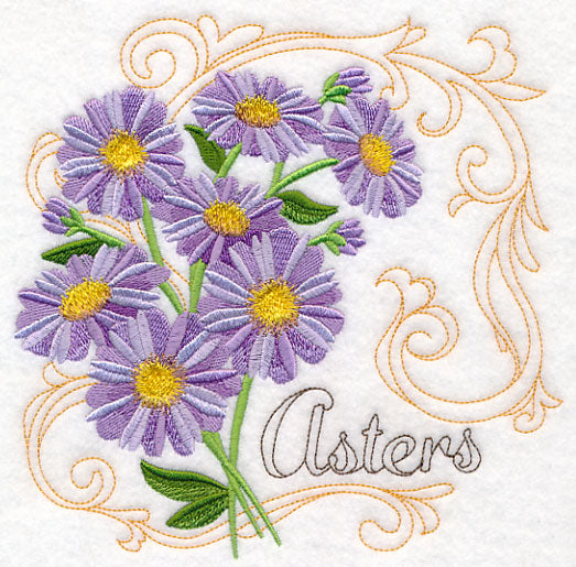 Asters with Flourish