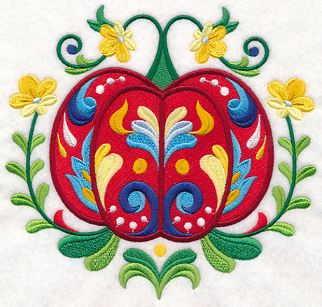 Swedish Folk Art Pumpkin