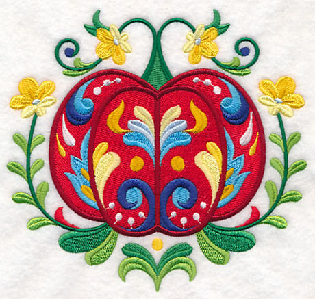 Swedish Folk Art Pumpkin