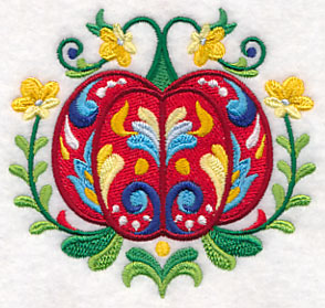 Swedish Folk Art Pumpkin