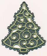Christmas Tree (Battenburg Lace with Rayon)
