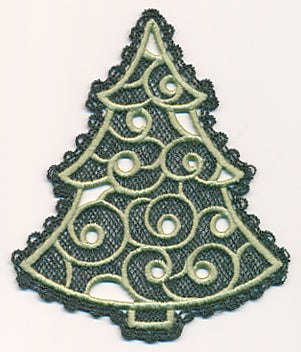 Christmas Tree (Battenburg Lace with Rayon)