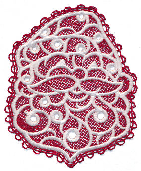 Christmas Santa (Battenburg Lace with Rayon)