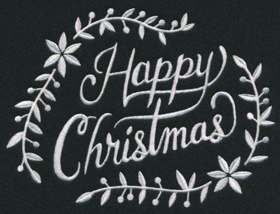 Happy Christmas Laurel (Whitework)