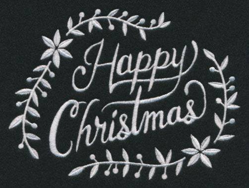 Happy Christmas Laurel (Whitework)
