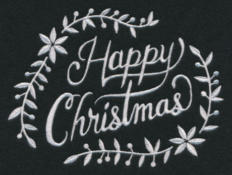 Happy Christmas Laurel (Whitework)