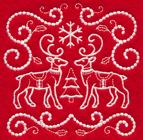 Christmas Reindeer (Candlewicking)