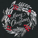 Merry Christmas Bliss Wreath (Whitework)