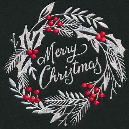 Merry Christmas Bliss Wreath (Whitework)
