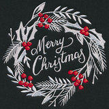 Merry Christmas Bliss Wreath (Whitework)