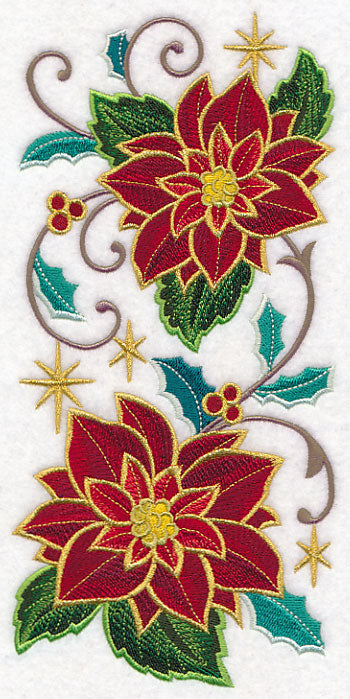 Gold-Dipped Poinsettia Spray