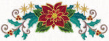 Gold-Dipped Poinsettia Border