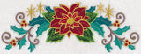 Gold-Dipped Poinsettia Border