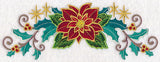 Gold-Dipped Poinsettia Border