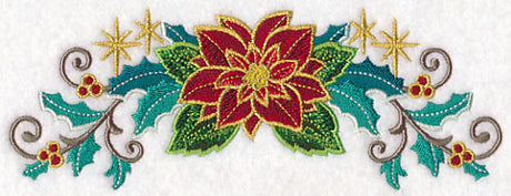 Gold-Dipped Poinsettia Border