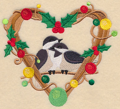 Chickadees Christmas Love Nest