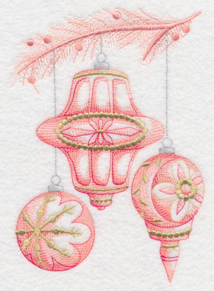 Christmas Whimsy Ornaments (Toile)