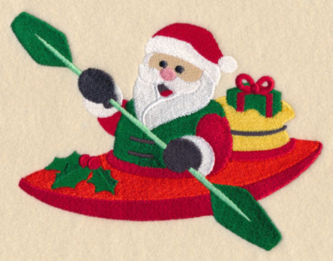 Santa Claus in Kayak