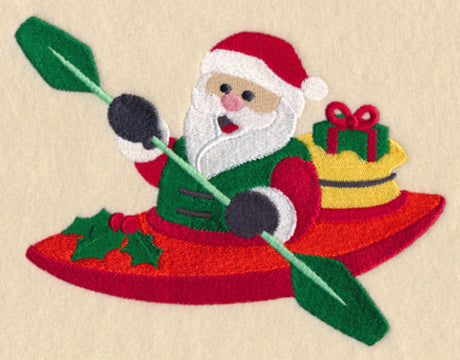 Santa Claus in Kayak