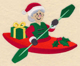 Mrs. Claus in Kayak