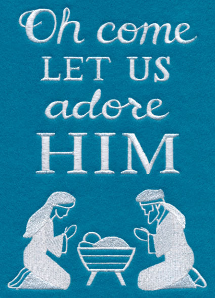 O Come Let Us Adore Him (Whitework)