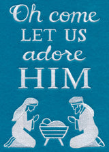 O Come Let Us Adore Him (Whitework)
