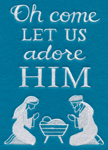 O Come Let Us Adore Him (Whitework)