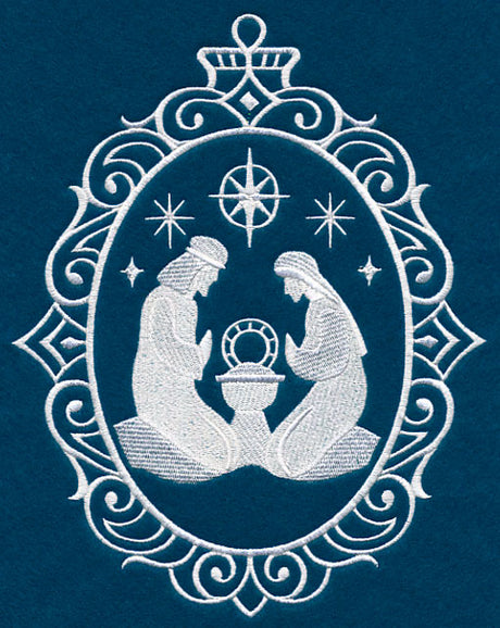 Holy Family Cameo (Whitework)