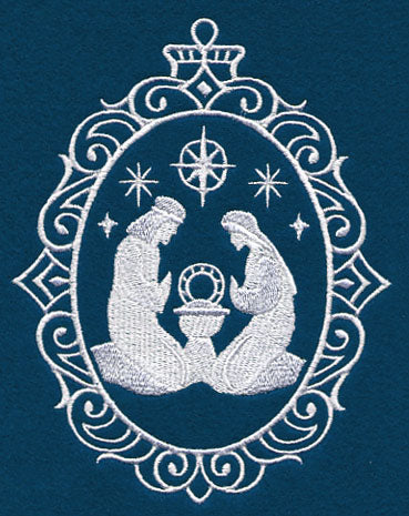 Holy Family Cameo (Whitework)