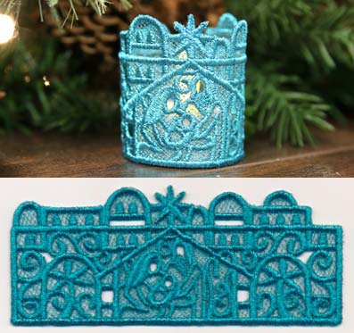 Holy Family Candle Wrap (Lace)