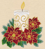 Gold-Dipped Poinsettia Candle