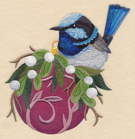 Australian Blue Wren on Ornament