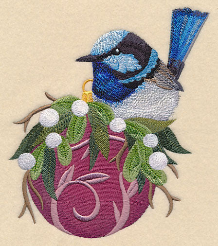 Australian Blue Wren on Ornament