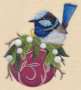 Australian Blue Wren on Ornament