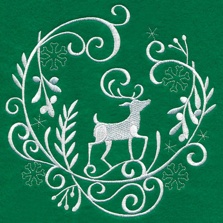 Winter Wonderland Deer (Whitework)