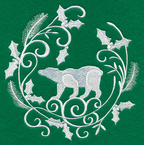 Winter Wonderland Polar Bear (Whitework)
