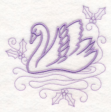 Doodle Swans a Swimming