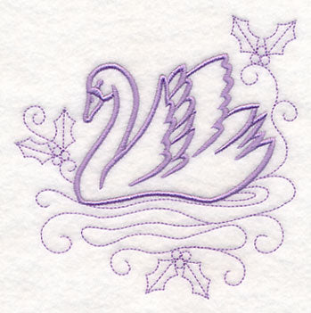 Doodle Swans a Swimming