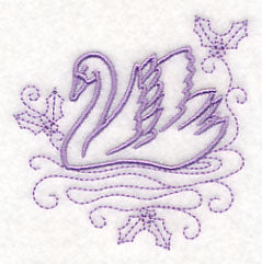 Doodle Swans a Swimming