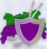 Grapes & Shield Golf Crest