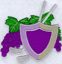 Grapes & Shield Golf Crest