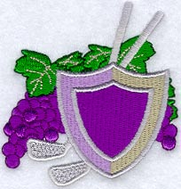 Grapes & Shield Golf Crest