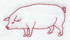 Pig (Redwork)