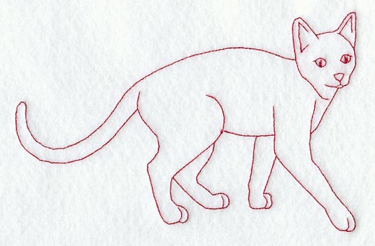 Cat (Redwork)