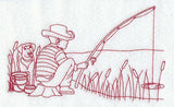 Fisherman (Redwork)