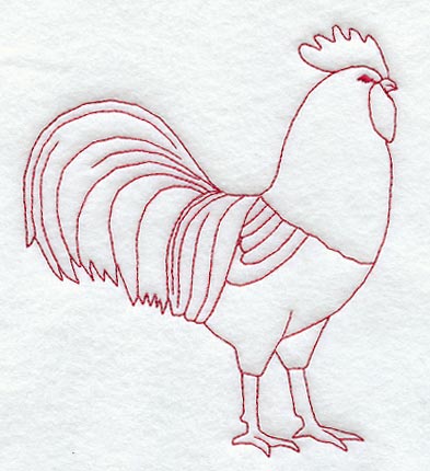 Rooster (Redwork)